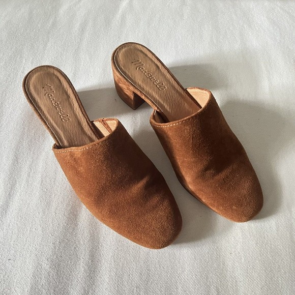 Madewell The Ruby Clog Suede Camel Brown - Picture 2 of 9